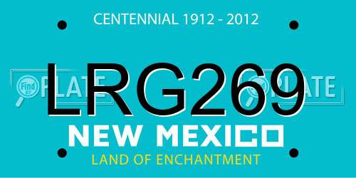 LRG269 New Mexico License Plate