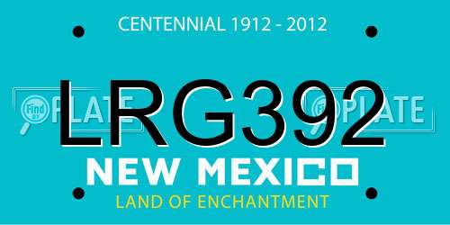 LRG392 New Mexico License Plate