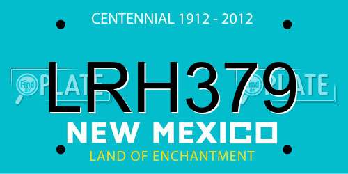 LRH379 New Mexico License Plate