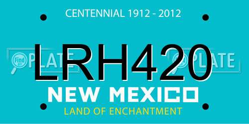 LRH420 New Mexico License Plate