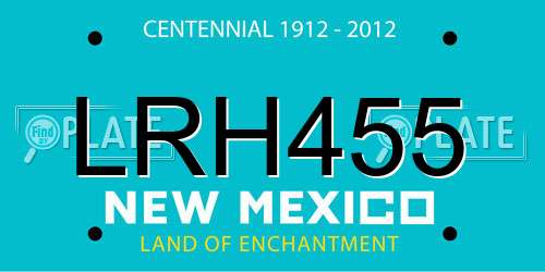 LRH455 New Mexico License Plate