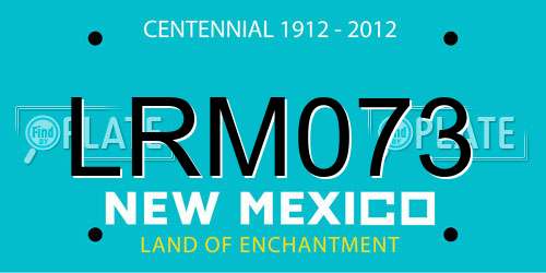 LRM073 New Mexico License Plate