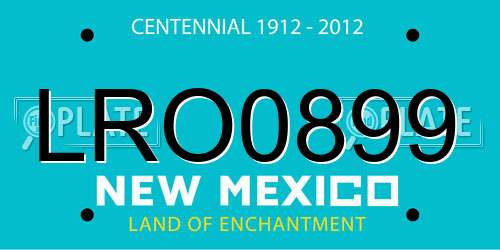 LRO0899 New Mexico License Plate