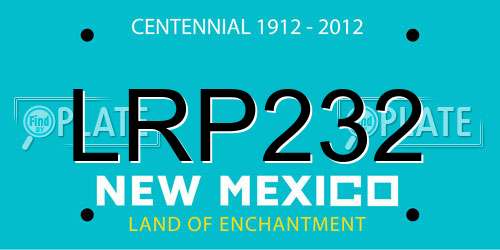 LRP232 New Mexico License Plate
