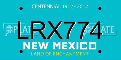 LRX774 New Mexico License Plate
