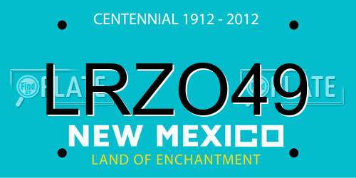 LRZO49 New Mexico License Plate