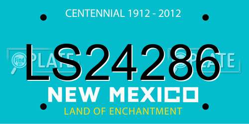 LS24286 New Mexico License Plate