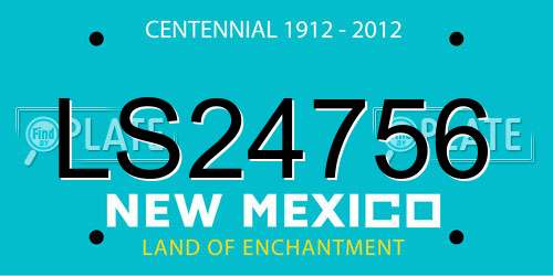 LS24756 New Mexico License Plate