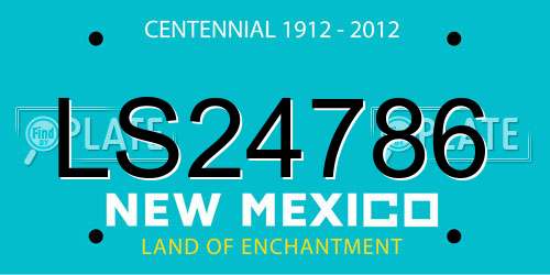 LS24786 New Mexico License Plate