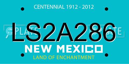 LS2A286 New Mexico License Plate