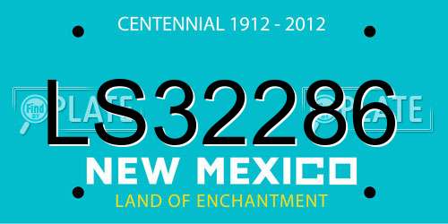 LS32286 New Mexico License Plate