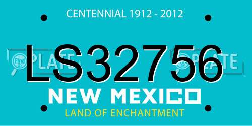 LS32756 New Mexico License Plate