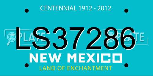 LS37286 New Mexico License Plate