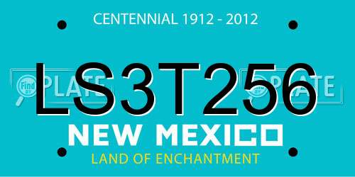 LS3T256 New Mexico License Plate
