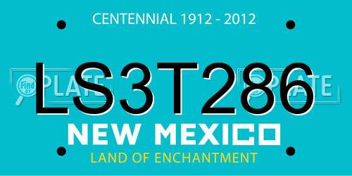 LS3T286 New Mexico License Plate