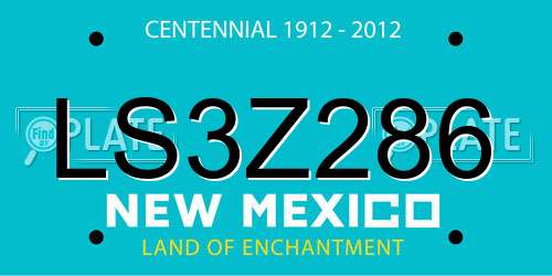 LS3Z286 New Mexico License Plate