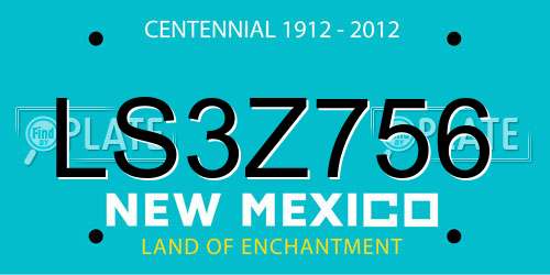 LS3Z756 New Mexico License Plate