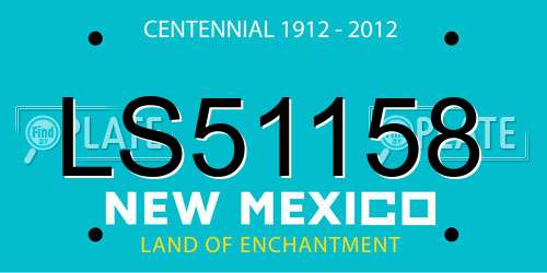 LS51158 New Mexico License Plate
