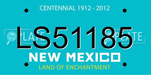 LS51185 New Mexico License Plate