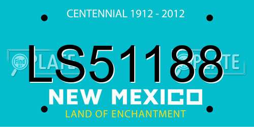 LS51188 New Mexico License Plate