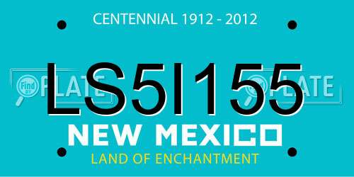 LS5I155 New Mexico License Plate
