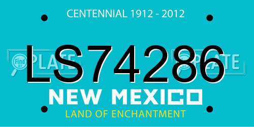LS74286 New Mexico License Plate