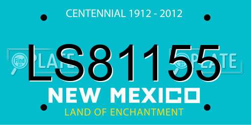 LS81155 New Mexico License Plate