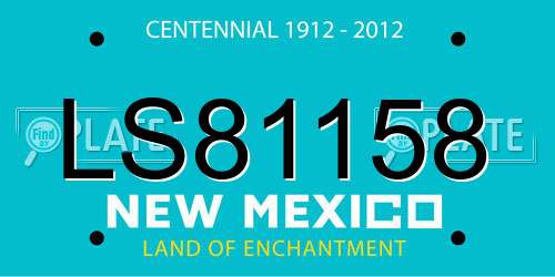 LS81158 New Mexico License Plate