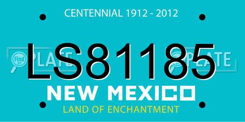 LS81185 New Mexico License Plate