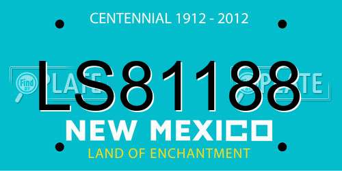 LS81188 New Mexico License Plate