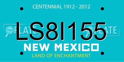 LS8I155 New Mexico License Plate