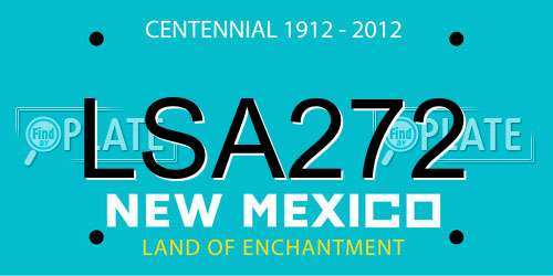 LSA272 New Mexico License Plate