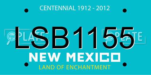 LSB1155 New Mexico License Plate