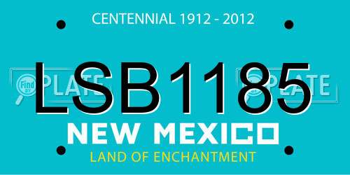LSB1185 New Mexico License Plate