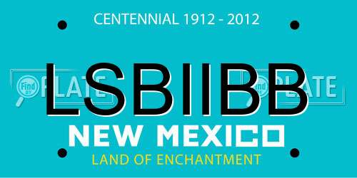 LSBIIBB New Mexico License Plate