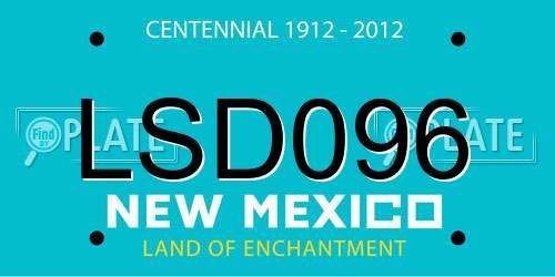 LSD096 New Mexico License Plate