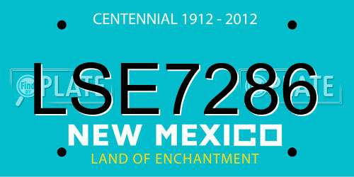 LSE7286 New Mexico License Plate