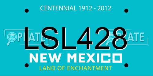 LSL428 New Mexico License Plate