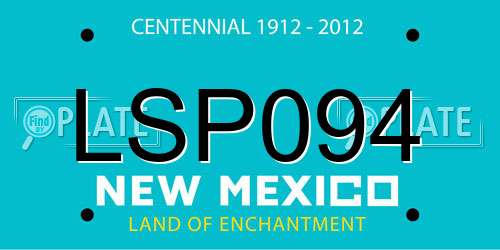 LSP094 New Mexico License Plate