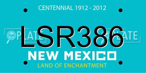LSR386 New Mexico License Plate