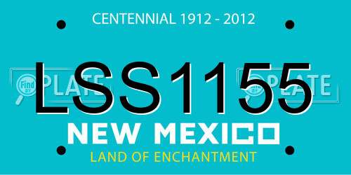 LSS1155 New Mexico License Plate