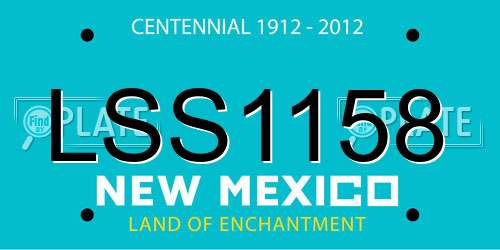 LSS1158 New Mexico License Plate