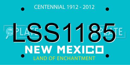 LSS1185 New Mexico License Plate
