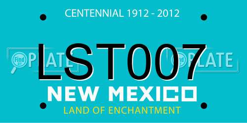 LST007 New Mexico License Plate