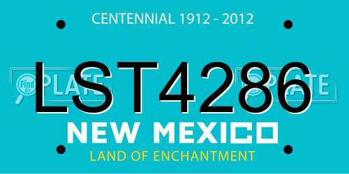 LST4286 New Mexico License Plate