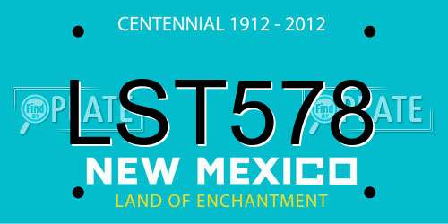 LST578 New Mexico License Plate