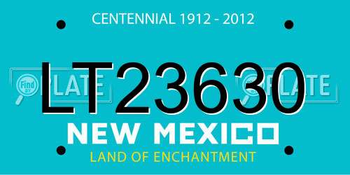 LT23630 New Mexico License Plate