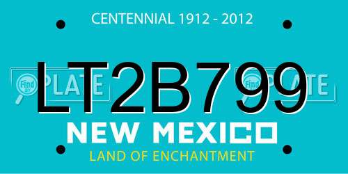 LT2B799 New Mexico License Plate