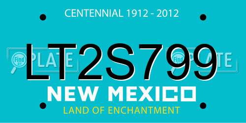 LT2S799 New Mexico License Plate