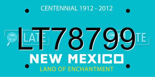 LT78799 New Mexico License Plate